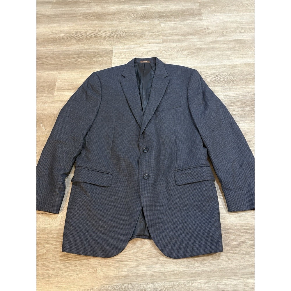 Peter Millar Blazer Men 44T  100%‎ Wool Sport Coat Two Button Jacket Made Canada
